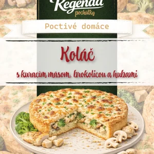 Koláč s kur. mäs. broko. hub