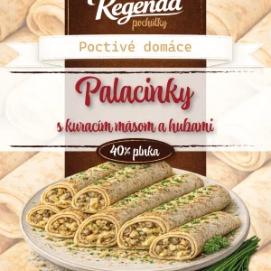 Palacinky s kurac. mäsom a hubami