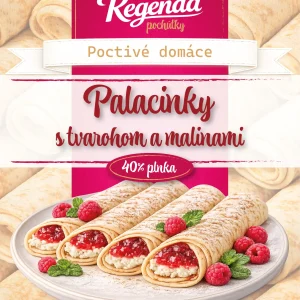 Palacinky s tvarohom a malinami